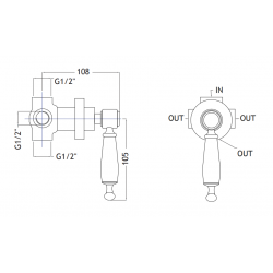 Εντοιχιζόμενος Μίκτης 3 Εξόδων Bugnatese Oxford 19441-100 Χρωμέ